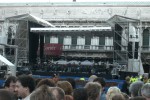 Das Bühnendach auf der linke Seite hat sich gesenkt, Gilmour 4.8.2006 Venedig, Foto: WH