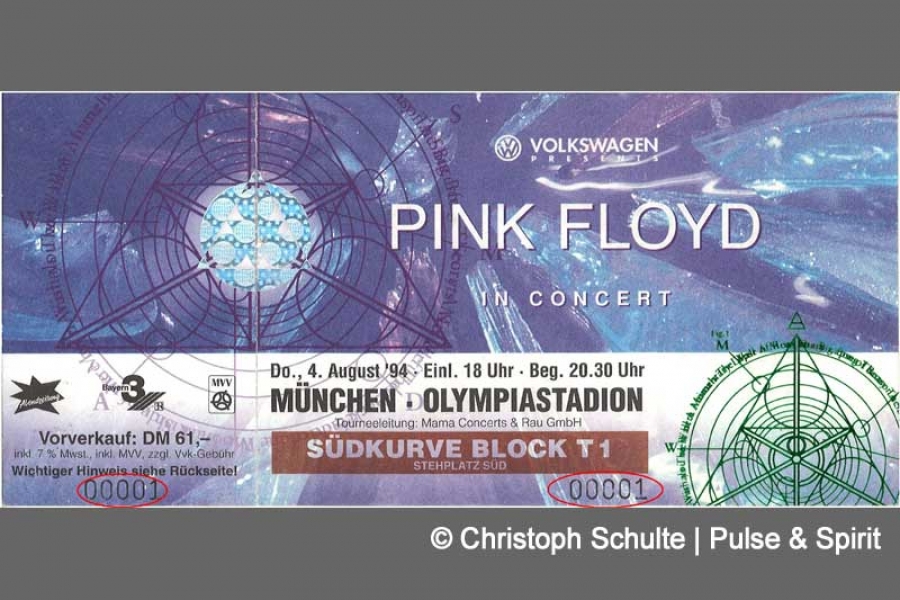 Pink Floyd 1994 Munich Ticket