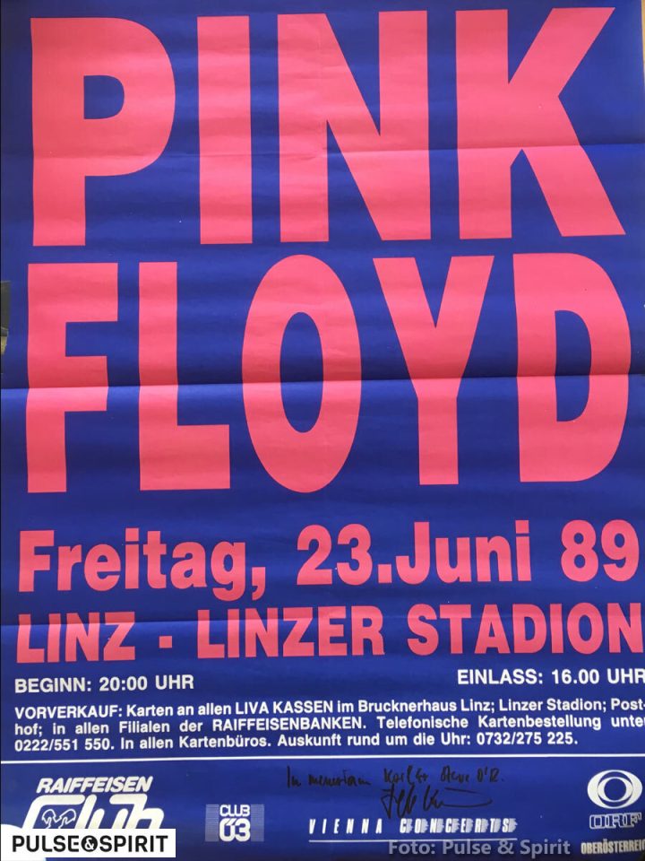Pink Floyd 23.6.1989 Linz Poster