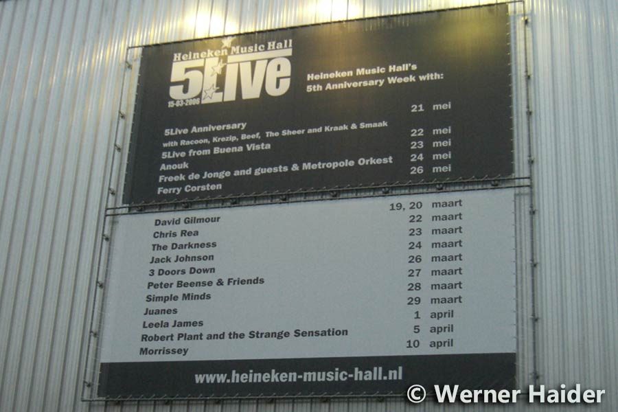 David Gilmour 19.3.2006 Amsterdam Heinecken Music Hall David Gilmour 19.3.2006 Amsterdam Heinecken Music Hall
