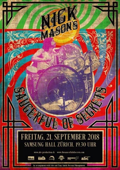 Nick Mason 2018 Zürich Poster