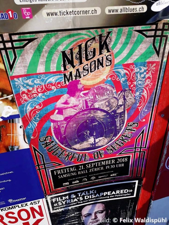Nick Mason 21.9.2018 Zürich Poster Nick Mason 21.9.2018 Zürich Poster