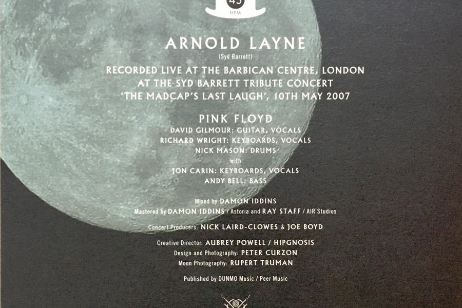 Later Years: Arnold Layne - Single