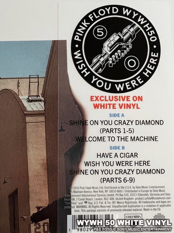 Pink Floyd WYWH 50, White Vinyl