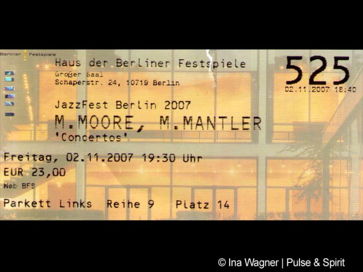 Nick Mason 2.11.2007 Berlin, Ticket