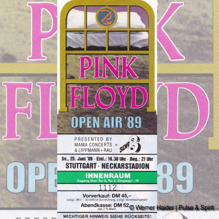 Pink Floyd 25.6.1989 Stuttgart (Ticket)