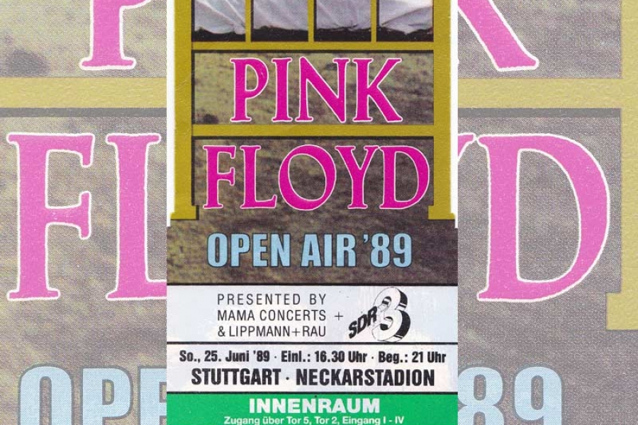 Pink Floyd 25.6.1989 Stuttgart Ticket