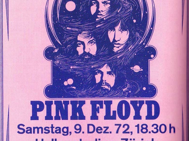 Pink Floyd 9.12.1972 Zürich, Konzertposter