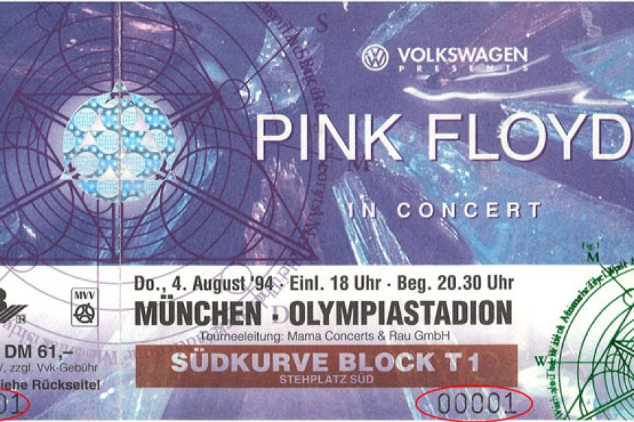 Pink Floyd 1994 München Ticket