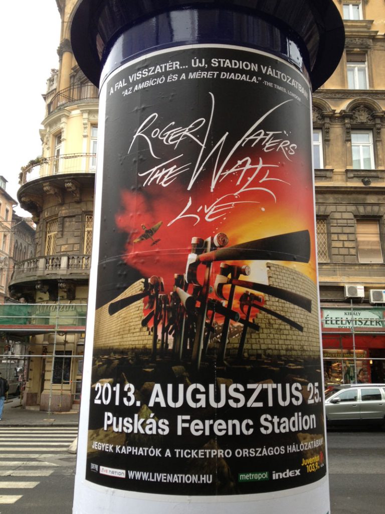 Roger Waters Budapest 2013 Poster