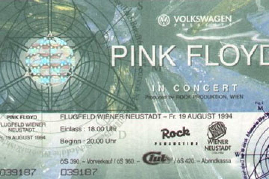 Pink Floyd 1994 Wr. Neustadt Ticket